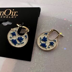 nOir Jewelry | Blue & White Earrings | NWT
